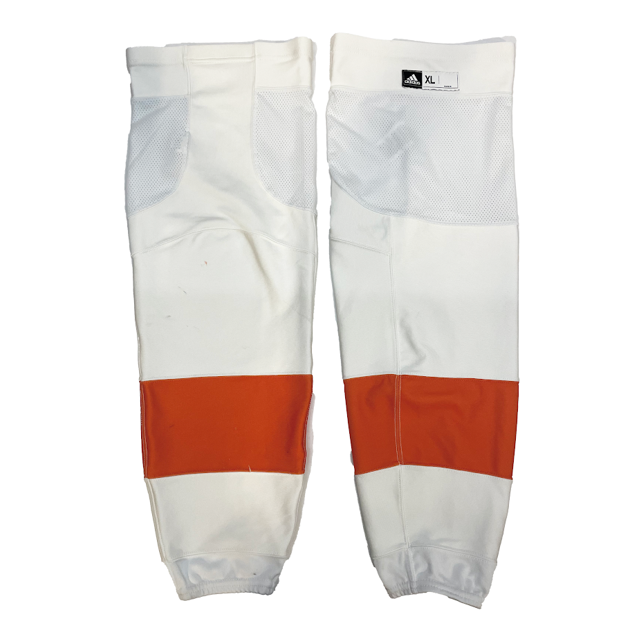 Nouveauté - Chaussette de hockey Adidas Pro Stock NHL - Flyers de Philadelphie - (Blanc/Orange)